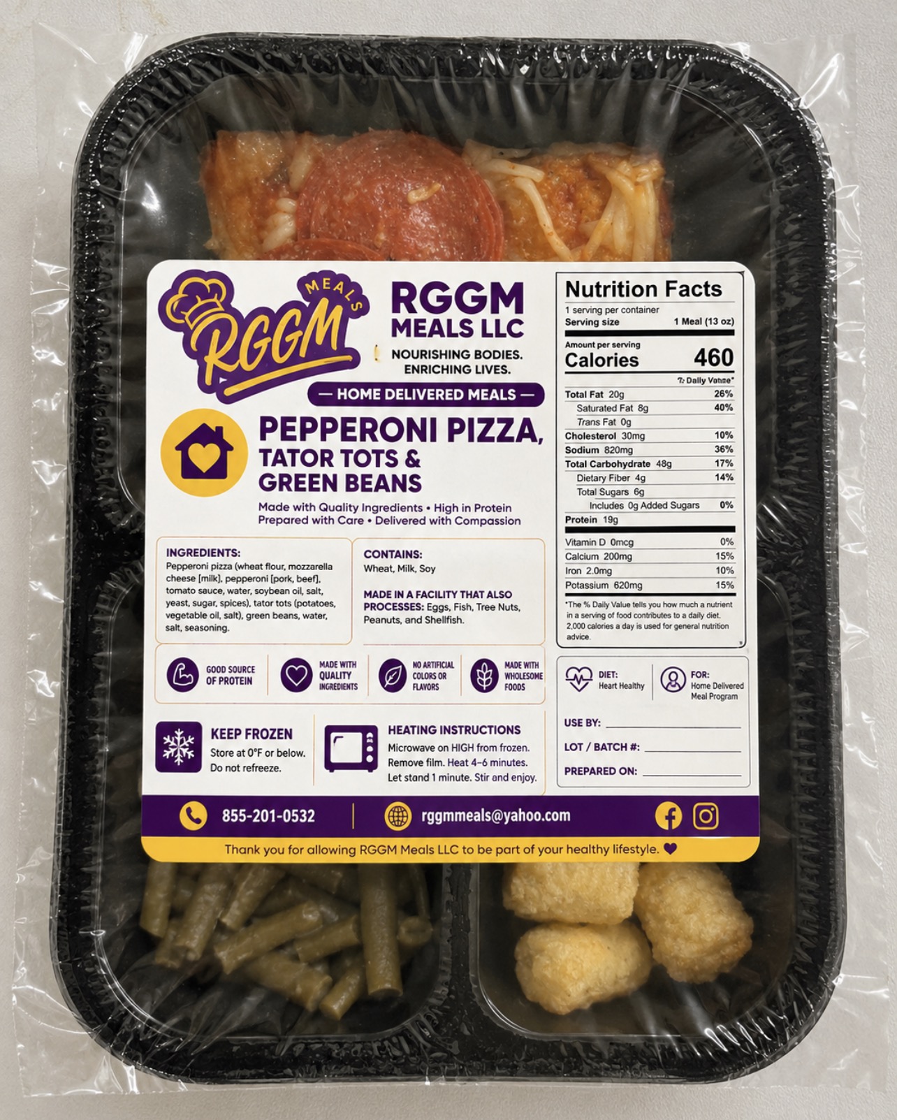 Packaged meals organized for community distribution